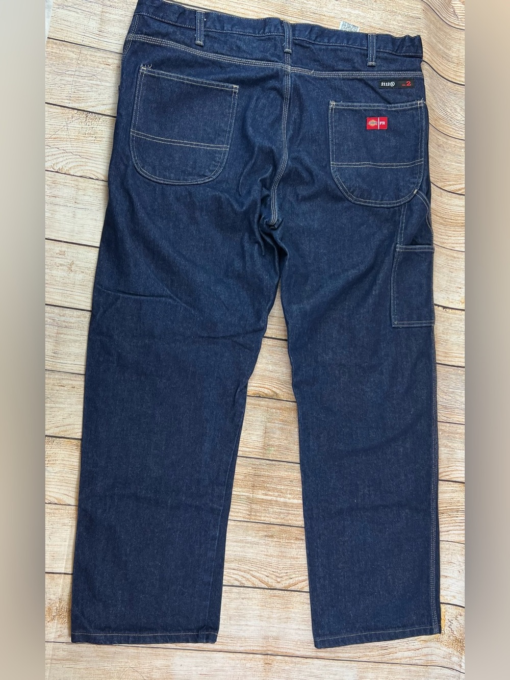 Mens Dickies FR HRC 2 Fire Resistant Denim Blue Jeans Size 42x32